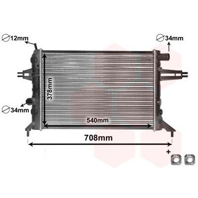 Radiatore, Raffreddamento motore 37002272 VANWEZEL