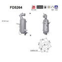 Filtro antiparticolato / particellare, Impianto gas scarico FD5264 AS