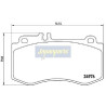 Kit pastiglie freno, Freno a disco PA0522AF JAPANPARTS