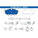 Kit pastiglie freno, Freno a disco 13046026732 ATE