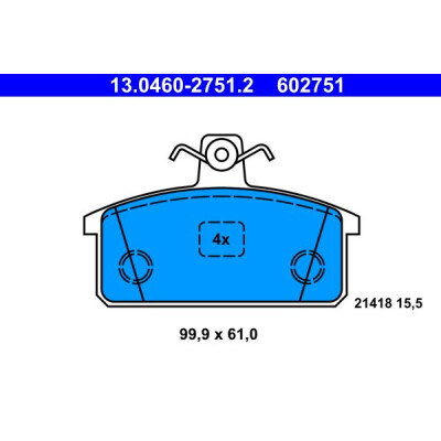 Kit pastiglie freno, Freno a disco 13046027512 ATE