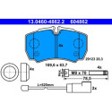 Kit pastiglie freno, Freno a disco 13046048622 ATE