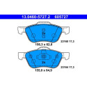 Kit pastiglie freno, Freno a disco 13046057272 ATE