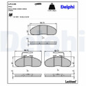 Kit pastiglie freno, Freno a disco LP1105 DELPHI