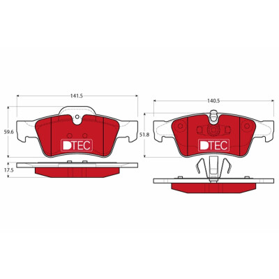 Kit pastiglie freno, Freno a disco GDB1643DTE TRW