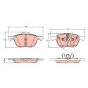 Kit pastiglie freno, Freno a disco GDB2348 TRW