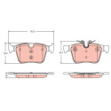 Kit pastiglie freno, Freno a disco GDB2351 TRW