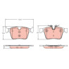 Kit pastiglie freno, Freno a disco GDB2351 TRW