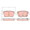 Kit pastiglie freno, Freno a disco GDB2355 TRW