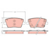 Kit pastiglie freno, Freno a disco GDB2355 TRW