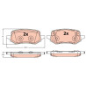 Kit pastiglie freno, Freno a disco GDB2367 TRW