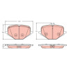 Kit pastiglie freno, Freno a disco GDB2395 TRW