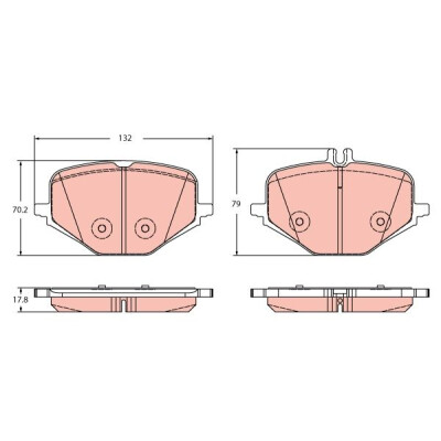 Kit pastiglie freno, Freno a disco GDB2395 TRW