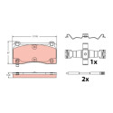 Kit pastiglie freno, Freno a disco GDB2448 TRW