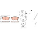 Kit pastiglie freno, Freno a disco GDB2456 TRW