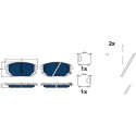 Kit pastiglie freno, Freno a disco GDB2495BTE TRW