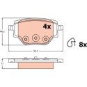 Kit pastiglie freno, Freno a disco GDB2622 TRW