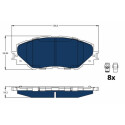 Kit pastiglie freno, Freno a disco GDB3424BTE TRW