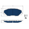 Kit pastiglie freno, Freno a disco GDB3424BTE TRW