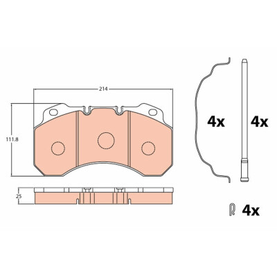 Kit pastiglie freno, Freno a disco GDB5071 TRW