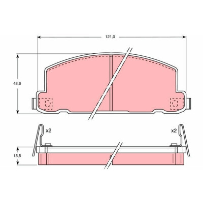 Kit pastiglie freno, Freno a disco GDB749 TRW