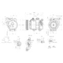 Compressore, climatizzatore 8FK366202011 HELLA