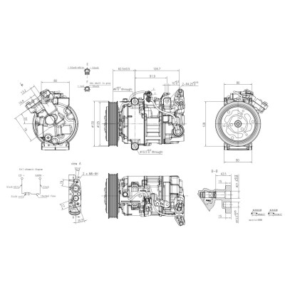 Compressore, climatizzatore 8FK366202021 HELLA