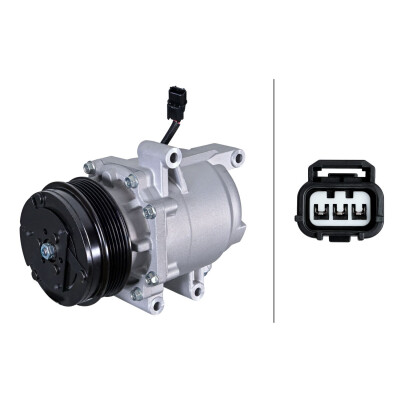 Compressore, climatizzatore 8FK366202311 HELLA